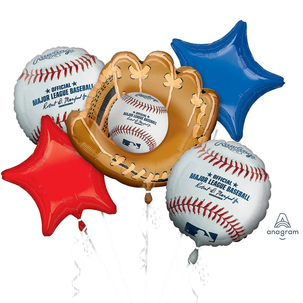 Anagram 23" Baseball Foil Balloon Bouquet 5ct